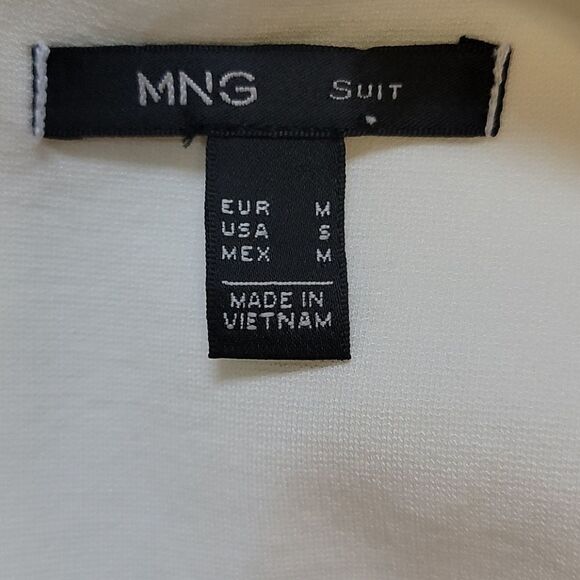 MNG Cream & Navy Colorblock Sleeveless Suit Dress - Picture 8 of 11